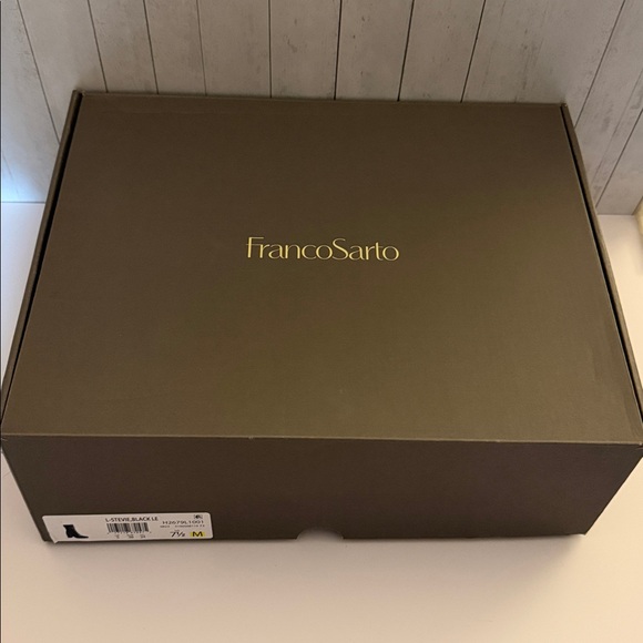 FRANCO SARTO Womens Leather Block Heel Mid Calf Boots 7.5 Black Stylish Like New - Picture 11 of 11